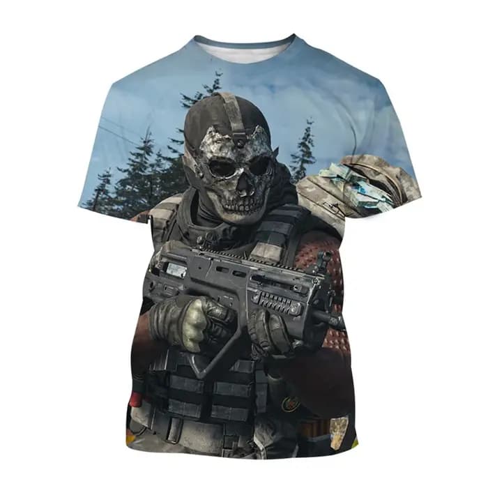 T-shirt de joueur imprimé en 3D | Haut personnalisé à la mode inspiré des jeux de tir chauds
