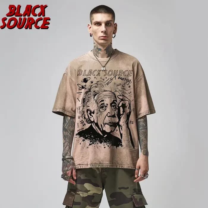 T-shirt drôle T320 Albert 100% coton imprimé