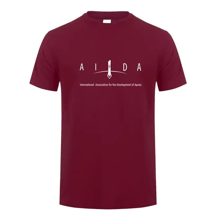 AIDA International t-shirt hommes hauts coton à manches courtes plongée libre homme