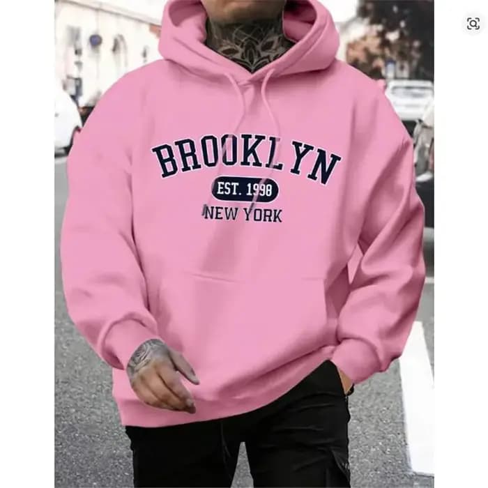 Brooklyn Est 1998 New York Printing Men Hoodies Harajuku Crewneck Hoodie Fashion Oversize Hoody Autumn Comfortable Tracksuit