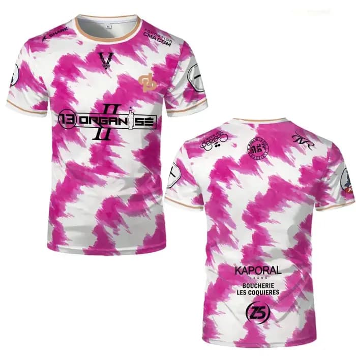Nouveau JUL Marseille Rap maillot imprimé 13 organiser Hip Hop Football T-Shirt uniforme d'entraînement unisexe personnalisé Streetwear