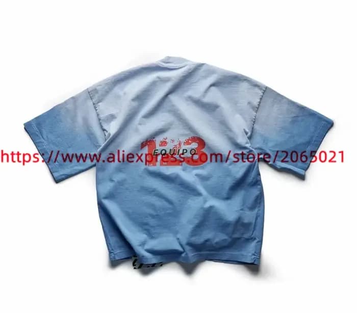 T-shirt RRRree teint bleu pour hommes et femmes