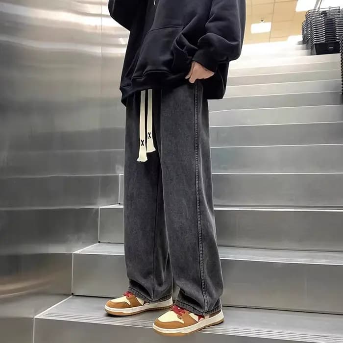 Jean droit rétro américain tendance pour homme