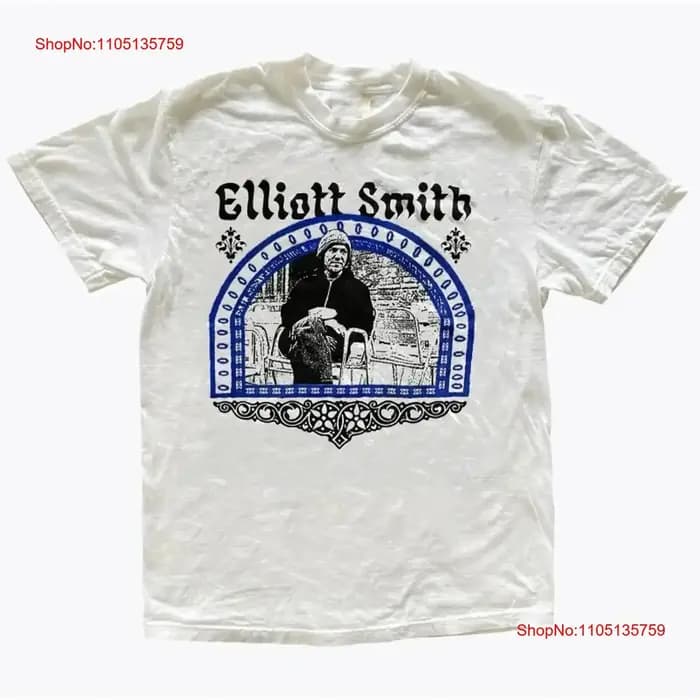 Elliott Smith t-shirt blanc S 5XL VN5554 vintage lavé unisexe homme légèrement vêtements de créateurs doux respirant confortable
