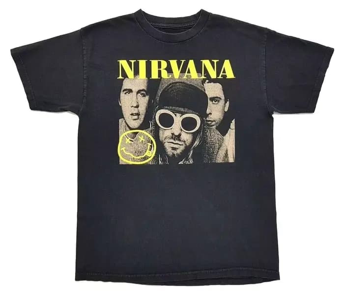 T-Shirt du groupe Nirvana en coton pour hommes et femmes, Streetwear d'été