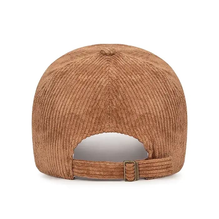 Casquette de baseball en velours côtelé avec lettre 'R' brodée en 3D
