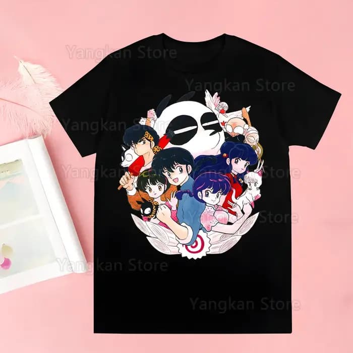 Ranma 12 T-shirts drôle Hip Hop été femmes hommes