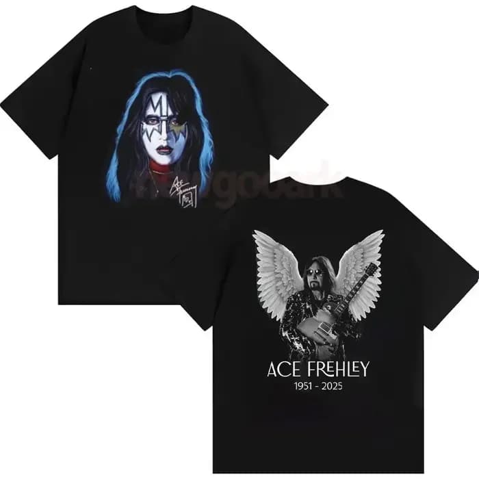Ace Frehley hommage graphique t-shirts RIP 1951-2025 merci pour les souvenirs cadeau femme homme Fans coton t-shirt à manches courtes