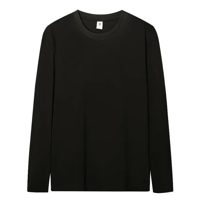 T-shirt en coton à manches longues et col rond, logo imprimé personnalisé pour hommes et femmes, tis