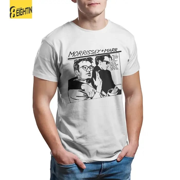 T-Shirt à Manches Courtes et Col Rond en Pur Coton pour Homme