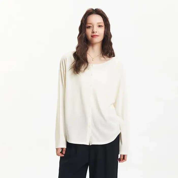 Semir-T-Shirt à Manches sulfet Col en U pour Femme