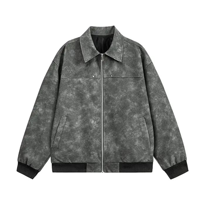 Veste en simili cuir tendance pour homme