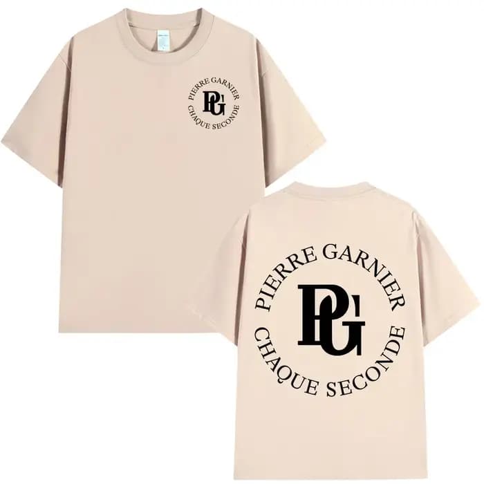 Pierre Garnier Chaque Seconde 2025 Album Tour T-shirts Hip Hop mode T-shirt hommes vêtements 100% coton décontracté