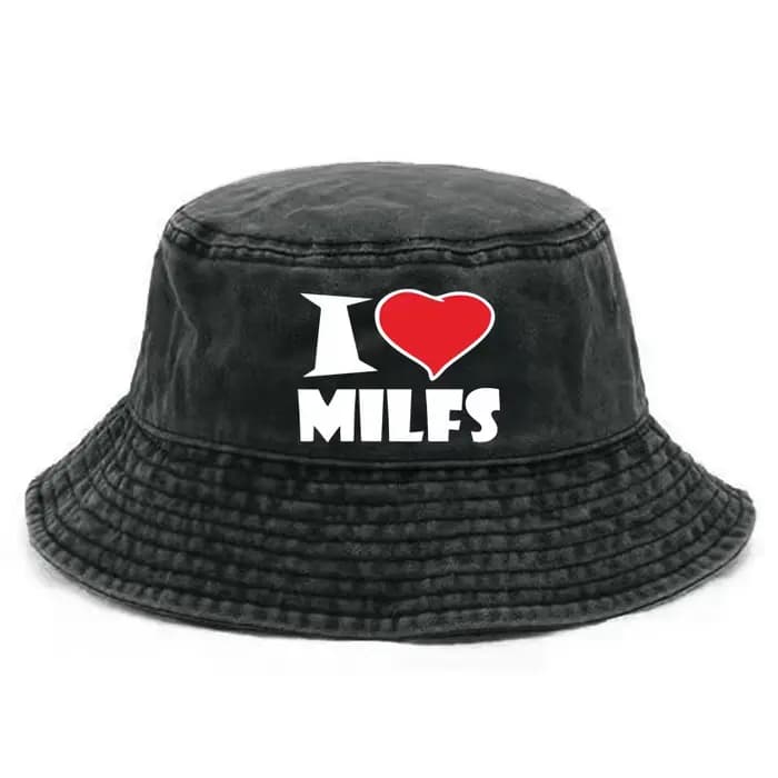 I Hot Love Milfs-Chapeau rétro délavé pour hommes