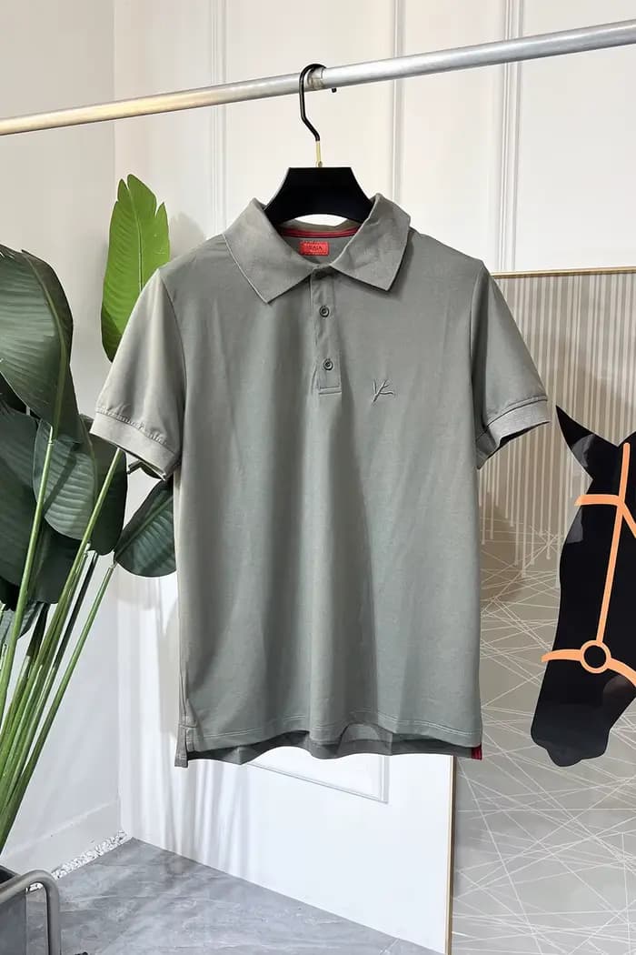 BLLIYOSS T-Shirt nouveaux hommes soie coton haute qualité ventiler décontracté demi manches couleur