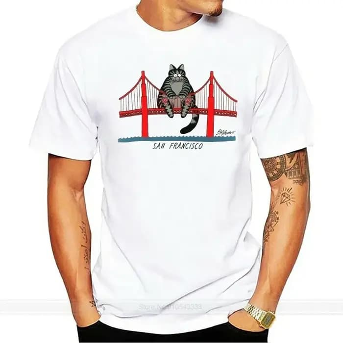 B Kliban-T-shirt à manches courtes pour homme