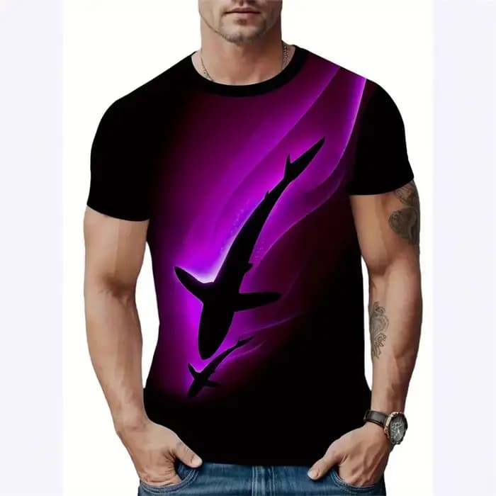 Nouveaux T-shirts graphiques rayés 2026 pour hommes – Mode estivale