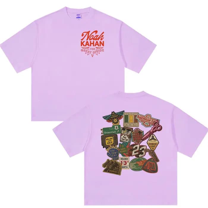 Noah Kahan The Great Divide Tour 2026 T-shirt graphique vintage pour hommes