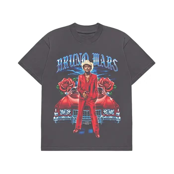 T-shirt Bruno Mars The Romantic Tour pour hommes et femmes