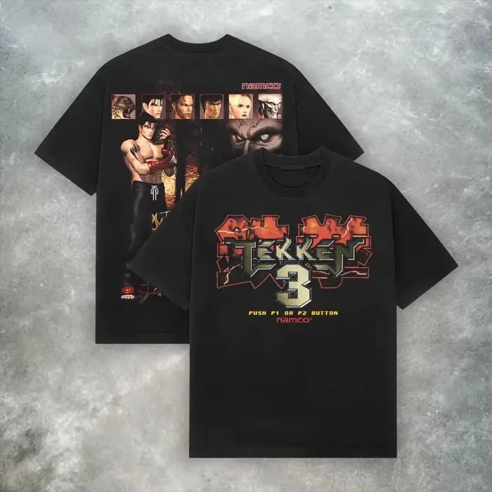 T-shirt Tekken 3 pour hommes, chemise de jeu d'anime en coton, t-shirt à manches courtes pour femmes