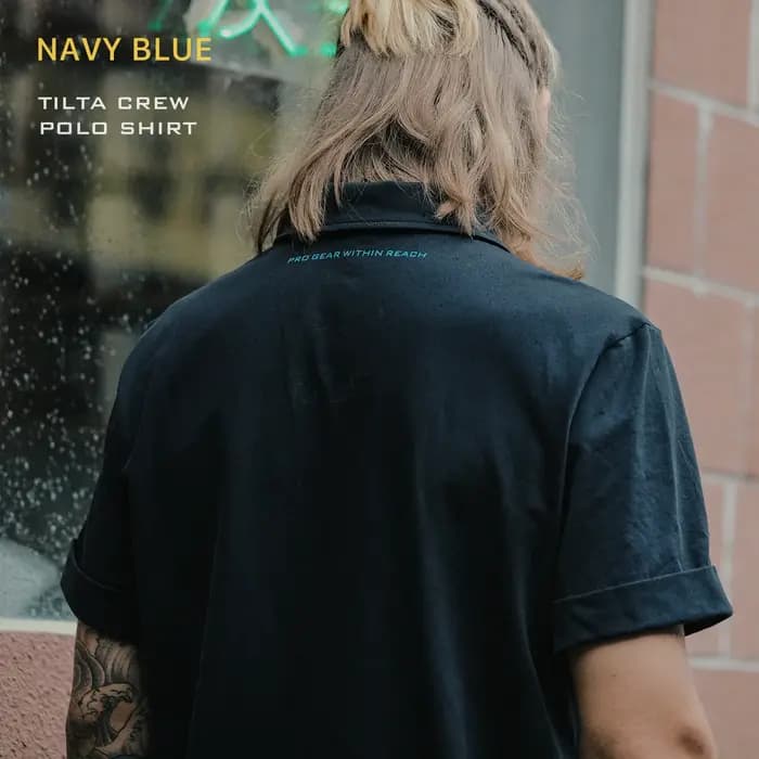 TILTA TT-CPS Tilta Crew Polo Bleu Marine Gris Clair