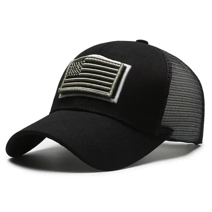 Drapeau américain Camouflage Autocollant Brodé Casquette de Baseball Net Chapeau Hommes