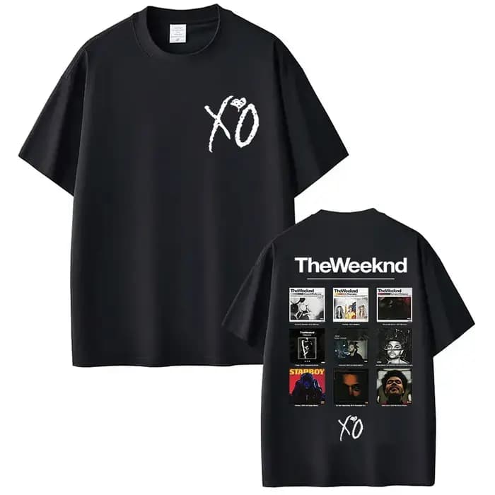 Rappeur The Weeknd Xo Album 2025 t-shirts graphiques femmes hommes Hip Hop T-shirt unisexe mode Harajuku Kawaii