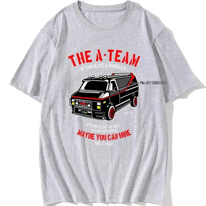 LE nouveau T-SHIRT A-TEAM hommes Van drôle 80's programme TV émission coton Mr-T unisexe surdimensionné 100% haut