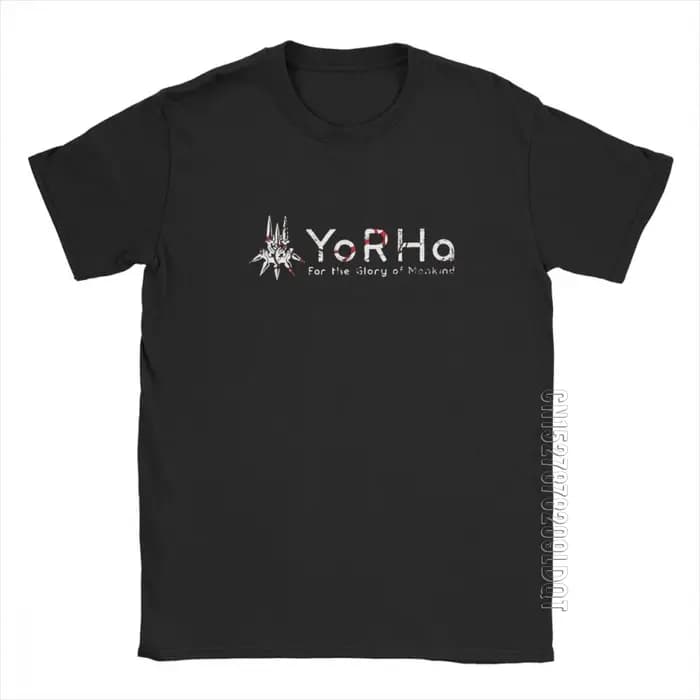 NieR Automata YoRHa hommes T-Shirt 2B jeu Vintage T-Shirt homme T-Shirt col rond T-Shirt 100% coton vêtements de fête