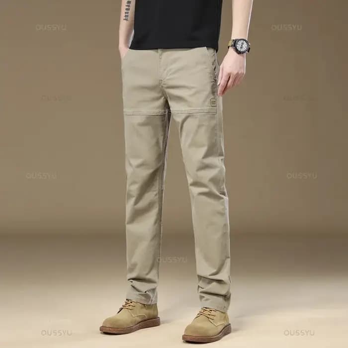 MINGYU marque vêtements hommes Cargo pantalons de travail 97% coton épais couleur unie porter coréen