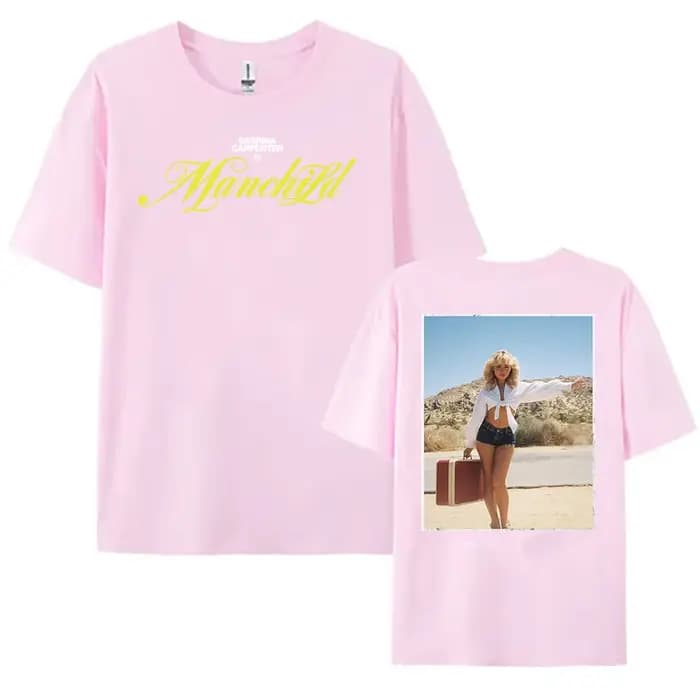 Sabrina charpentier Manchild imprimé T-shirt 2025 mode chanteur graphique t-shirts à manches courtes unisexe Streetwear été femme chemise