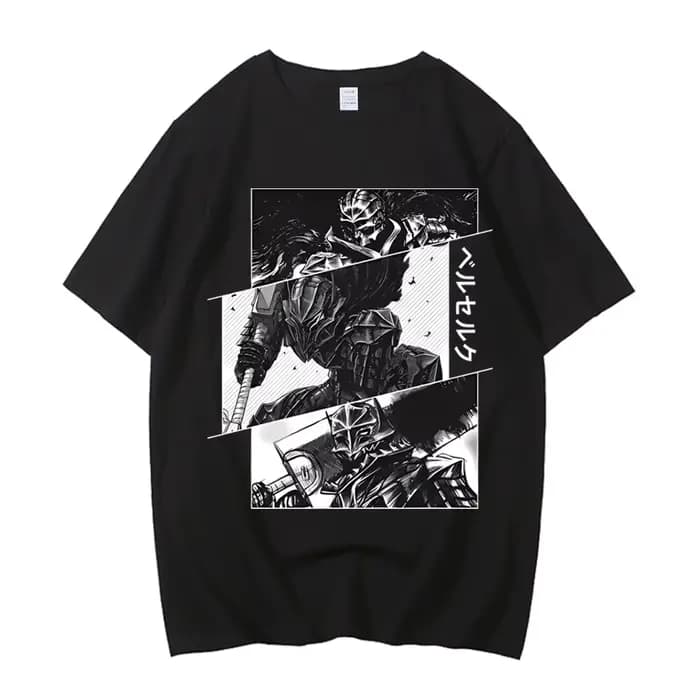 Anime Berserk T-shirt D'été Hommes Femmes Haute Qualité Coton Manches Courtes