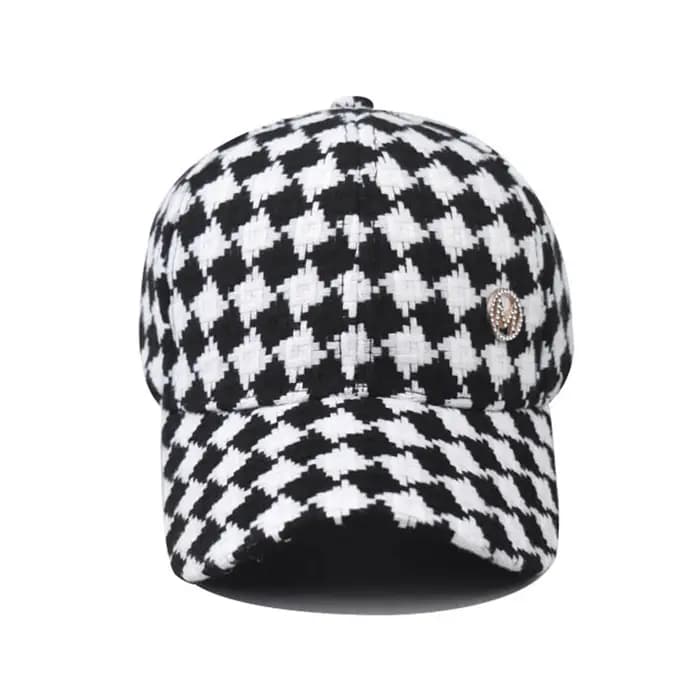 Casquettes de baseball à carreaux beiges de marque FS pour hommes