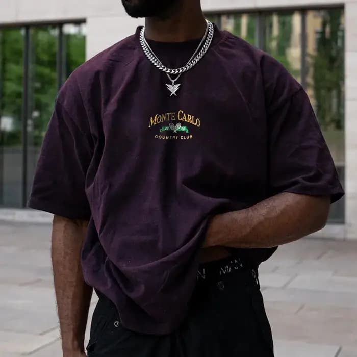 T-shirt surdimensionné à manches courtes pour hommes
