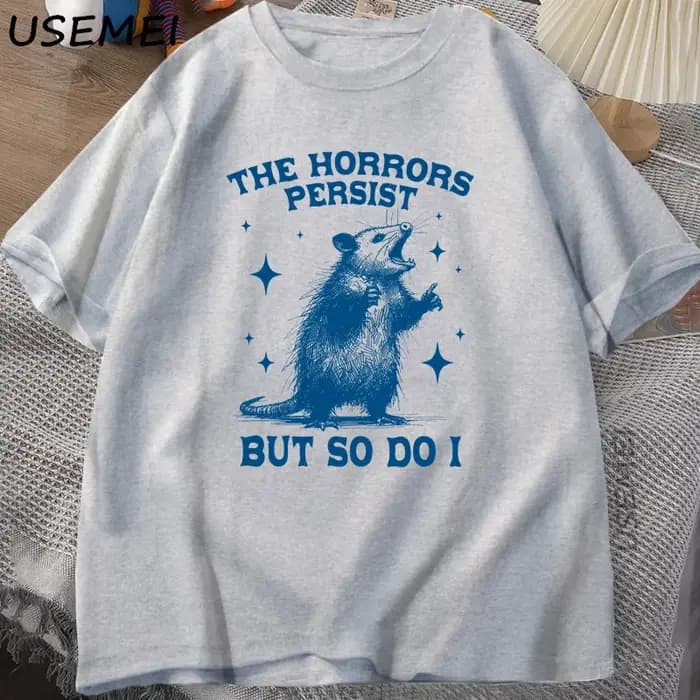 Les horreurs persistes mais donc faire je t-shirt pour hommes femmes rétro Opossum