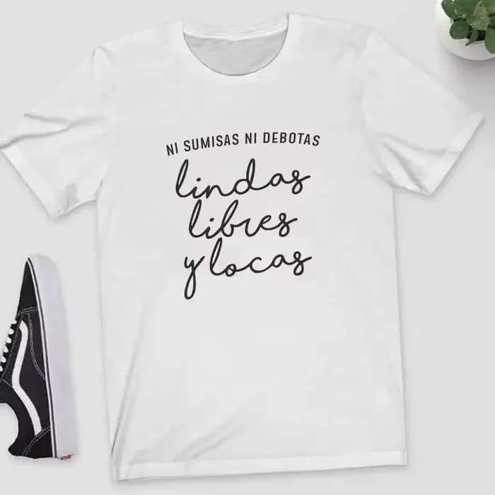 T-shirt imprimé phrase Simple No Me Dala Vida été noir blanc rose lettre Base modèle ample grand