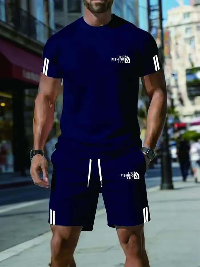 Ensemble T-shirt et short de course pour homme 2026
