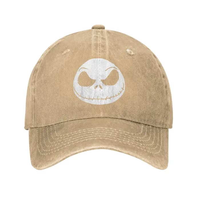 Le cauchemar avant noël Jack Skellington visage casquette de Baseball décontractée pour hommes chapeaux d'été mode casquettes de Baseball de haute qualité