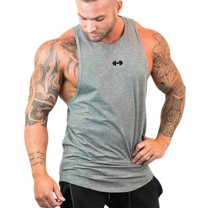 Débardeurs de sport pour hommes en coton respirant pour la gym