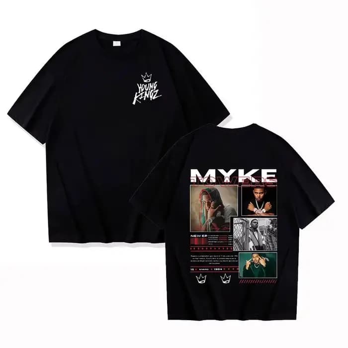 T-shirts graphiques Myke Towers pour hommes et femmes