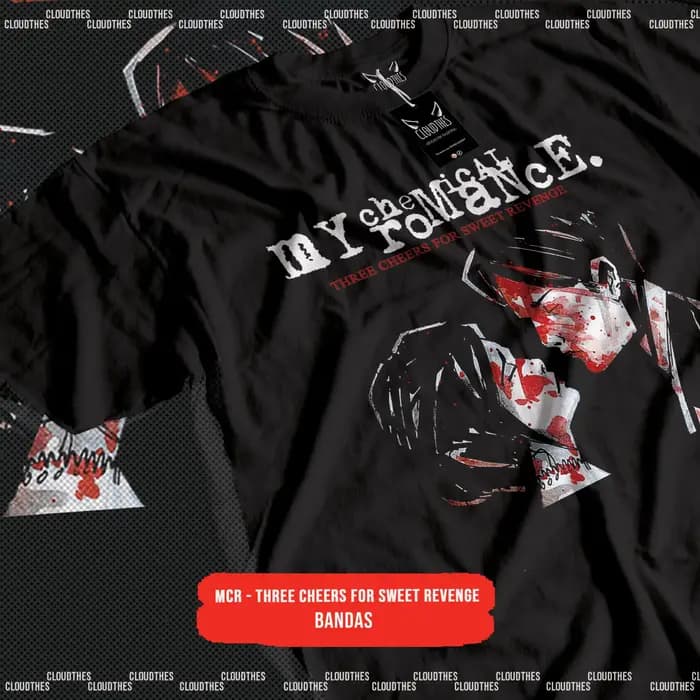 BANDAS MCR THE BLACK PARADE T-shirt femmes hommes gothique rétro surdimensionné Y2k rue à manches co