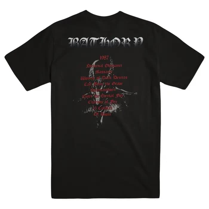 BATHORY Under The Sign T-Shirt en coton avec motif graphique pour hommes et femmes