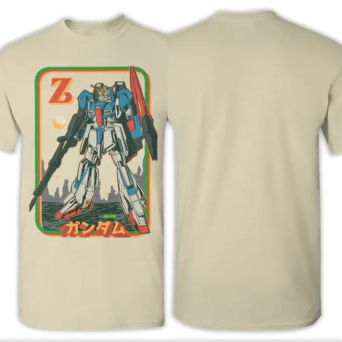 T-Shirt rétro Zeta Gundam pour hommes