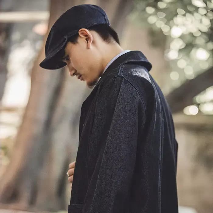Maden surdimensionné hommes Denim casquettes de gavroche
