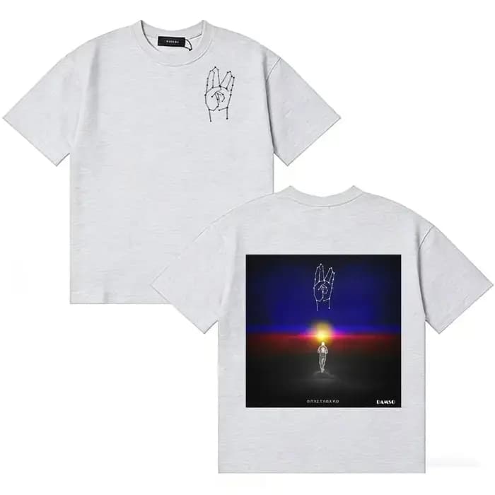 T-shirts à manches courtes surdimensionnés Damso Qalf Fashion Album Hip Hop pour hommes et femmes, de haute qualité, style gothique, confortables et amples