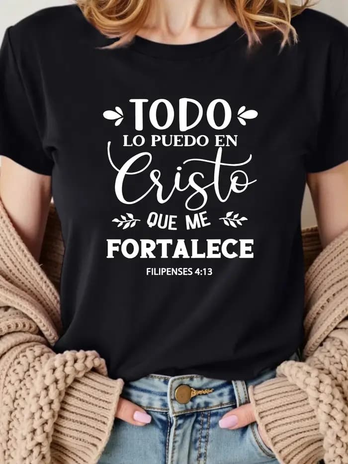 T-Shirt avec lettres imprimées pour femmes