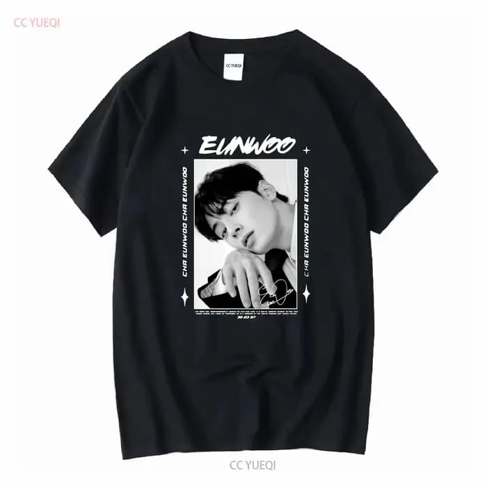 Cha Eunwoo suho vraie beauté t-shirt cadeau fans nouveau vintage lavé streetwear graphique étiré vêt