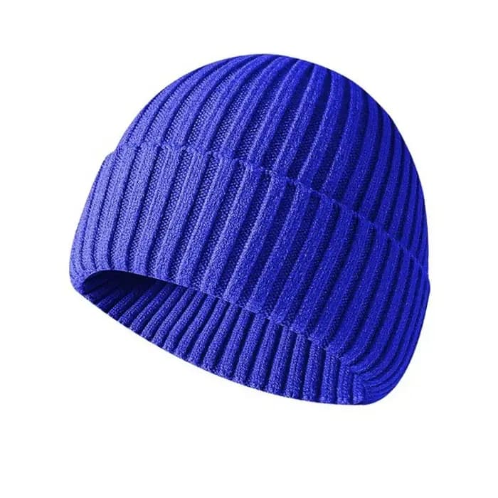 Logo brodé personnalisé hiver tricoté pull chapeau couleur unie chaud décontracté hommes et femmes à bord court crâne bonnet Gorras