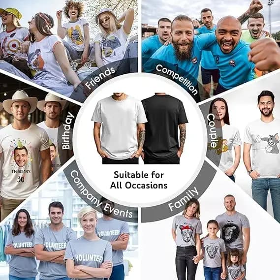 T-shirts personnalisés pour hommes, chemise personnalisée avec impression avant et arrière, créez votre propre tee-shirt, photo personnalisée, texte, logo, cadeaux originaux