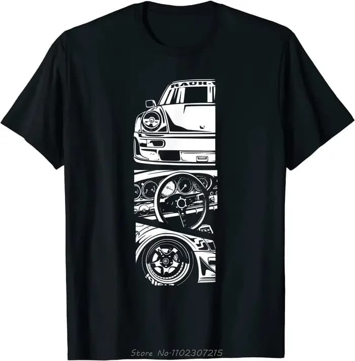 Vêtements pour hommes JDM japonais automobile rétro course surdimensionné T-shirt Tuning voiture Fit